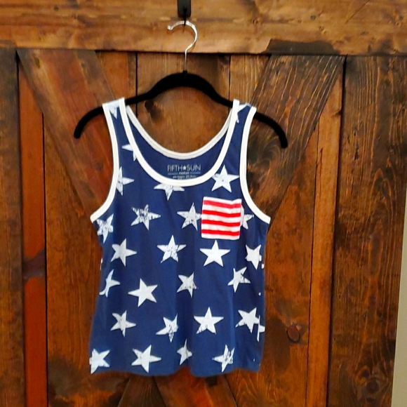 Red, White, & Blue American Flag Tank - Picture 1 of 2